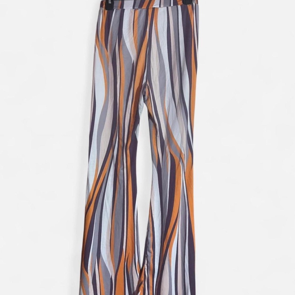 SHEIN Multicolor Striped Flare Pants